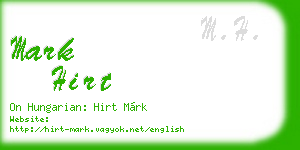 mark hirt business card