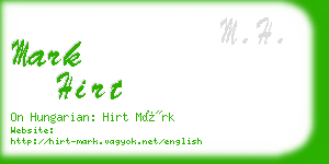 mark hirt business card